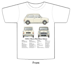 Morris Mini-Minor Deluxe 1959-61 T-shirt Front